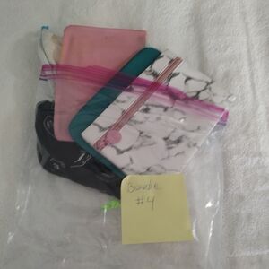 Marble and Pink Pouch Bundle